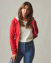 Women's Classic Full Zip Waffle Hood - Salsa